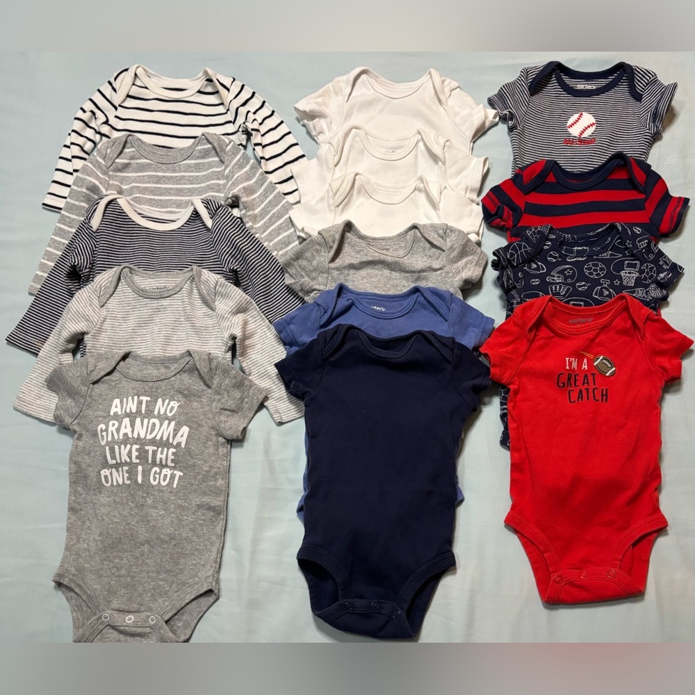 Lot of Baby Boy Onesies 3m